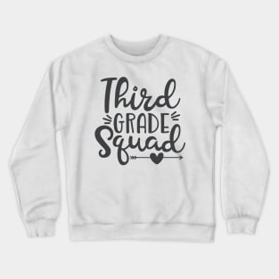 Third Grade Squad Back to School Student Kids Crewneck Sweatshirt